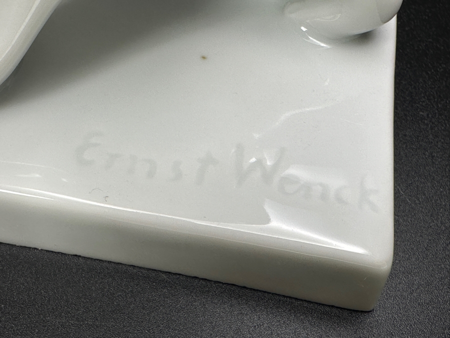 Vintage Rosenthal Porcelain Figurine Titled 'The Drinking Woman' Designed By Ernst Wenck 5.5'W X 3'D X 6.5'H [Photo 3]