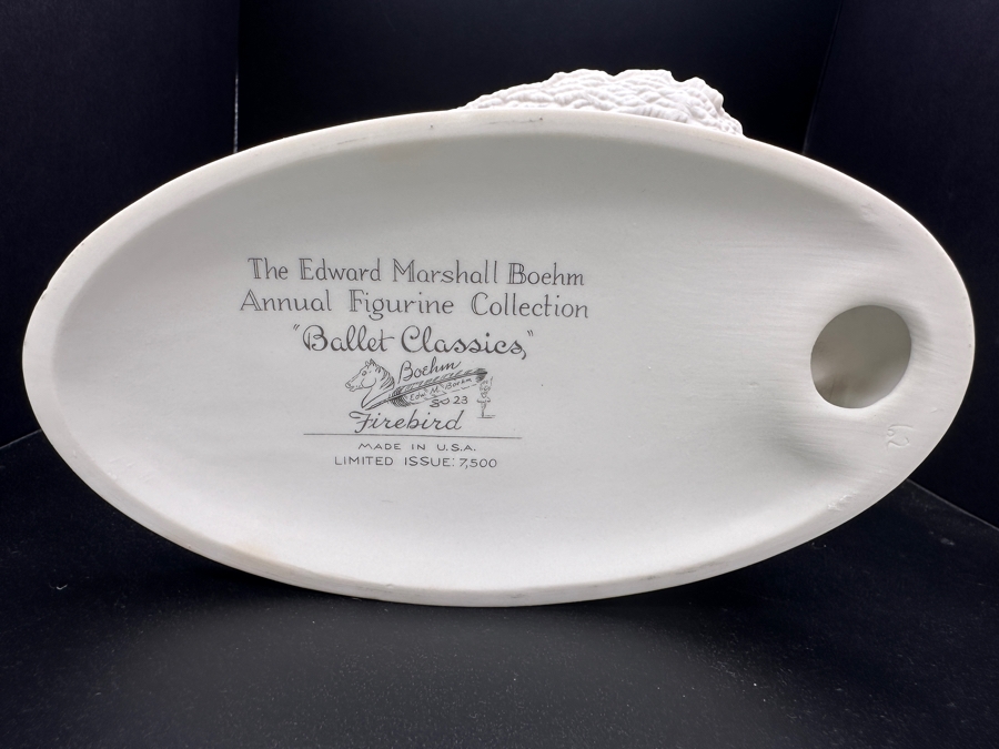Just Added - Limited Edition The Edward Marshall Boehm Annual Figurine Collection 'Ballet Classics' Titled 'Firebird' With COA 8'H (Note That Part Of One Finger Is Missing - See Photo) [Photo 5]