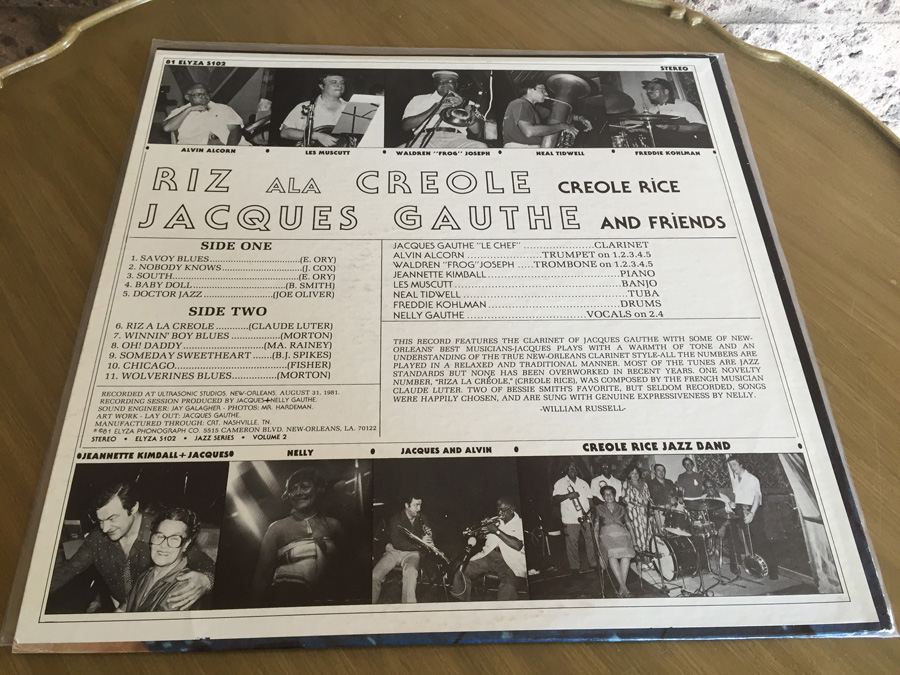 Jacques Gauthé And His Creole Rice Jazz Band ‎- Riz À La Creole [Photo 2]