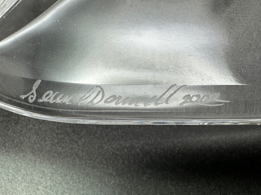 Just Added - Waterford Crystal Lismore Square Signed Sean O'Donnell 2002 Square Crystal Plate 11.75' X 12' [Photo 4]