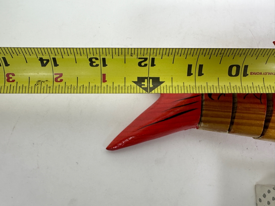 Just Added - Pair Of Japanese Yawata Uma Wooden Toy Horses And Carved Wooden Reticulated Fish Sculpture 13'L [Photo 9]