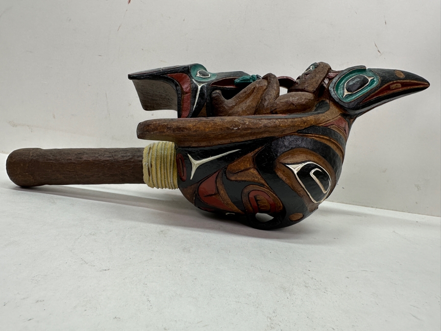 Just Added - Reproduction Northwest Coast Raven Rattle By BOMA 13'L [Photo 4]