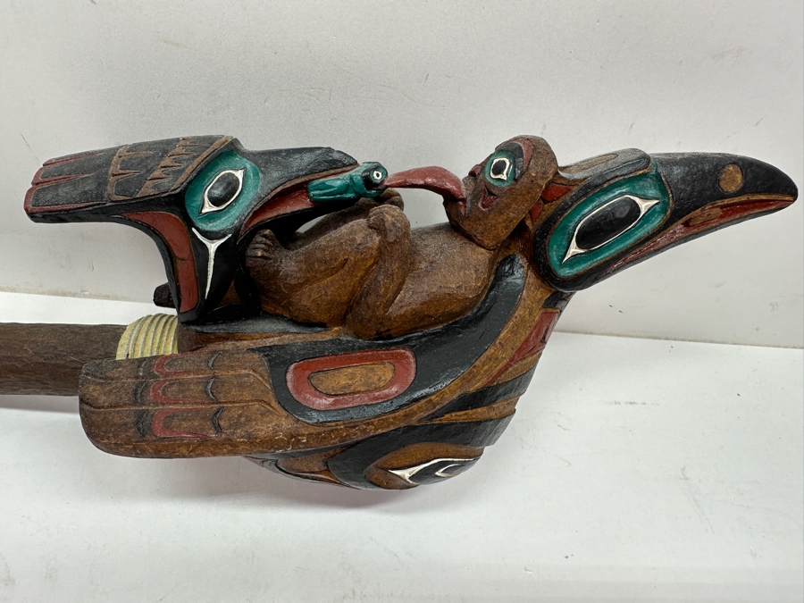 Just Added - Reproduction Northwest Coast Raven Rattle By BOMA 13'L [Photo 2]