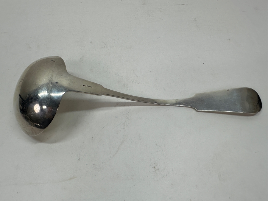 Just Added - Large Vintage Sterling Silver Ladle 12.5'L 220g - Current Silver Melt Value $680 [Photo 4]