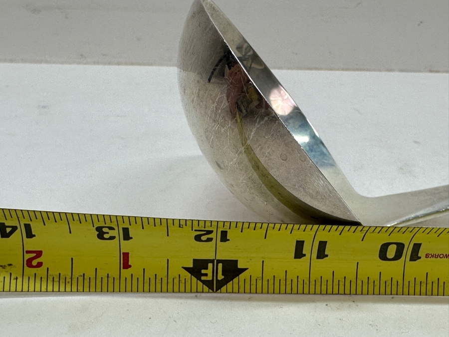 Just Added - Large Vintage Sterling Silver Ladle 12.5'L 220g - Current Silver Melt Value $680 [Photo 7]