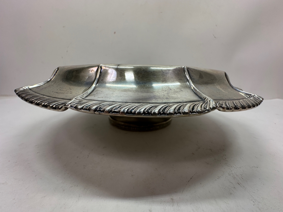 Just Added - Footed Weighted Sterling Silver Bowl With Silverplate Pierced Lid 9.5'W (Sterling Weighted Bowl Weighs 415g) [Photo 8]