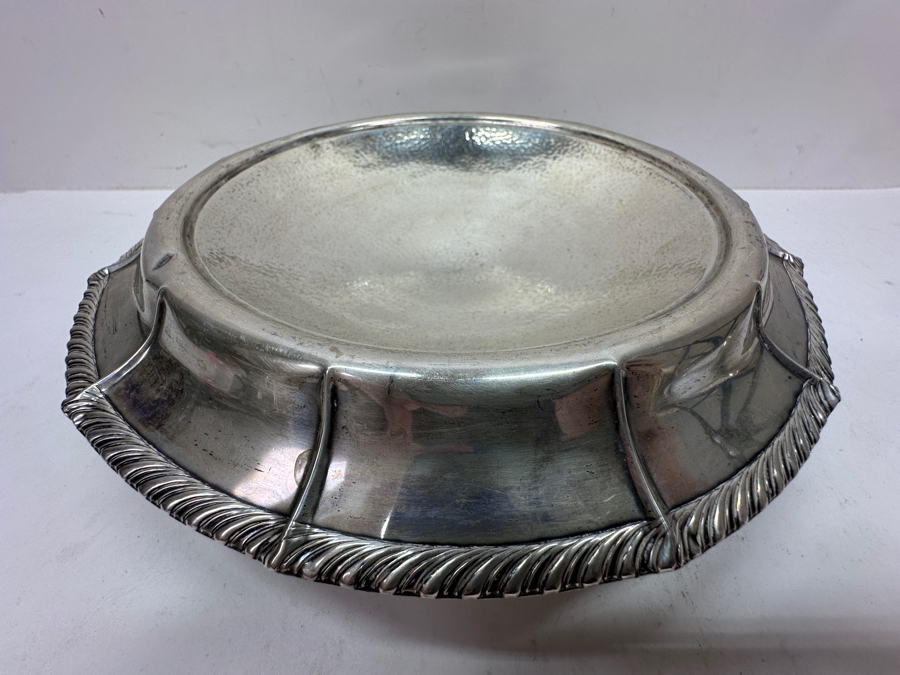 Just Added - Footed Weighted Sterling Silver Bowl With Silverplate Pierced Lid 9.5'W (Sterling Weighted Bowl Weighs 415g) [Photo 2]