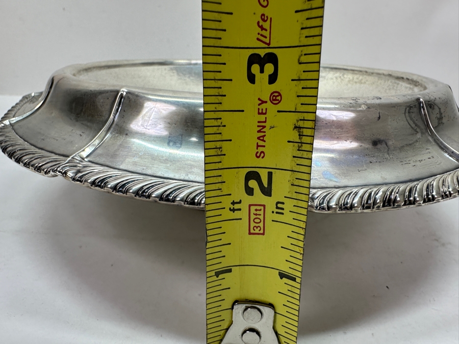 Just Added - Footed Weighted Sterling Silver Bowl With Silverplate Pierced Lid 9.5'W (Sterling Weighted Bowl Weighs 415g) [Photo 15]