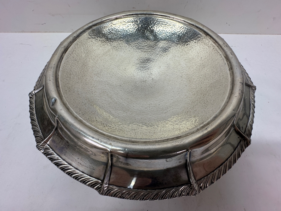 Just Added - Footed Weighted Sterling Silver Bowl With Silverplate Pierced Lid 9.5'W (Sterling Weighted Bowl Weighs 415g) [Photo 6]