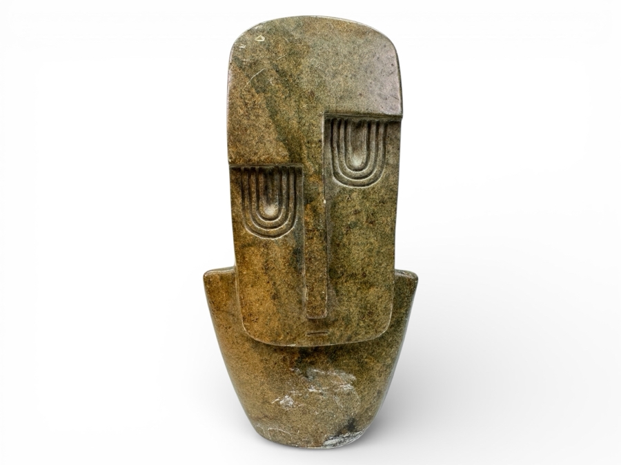 Just Added - Carved African Shona Stone Sculpture 8'H