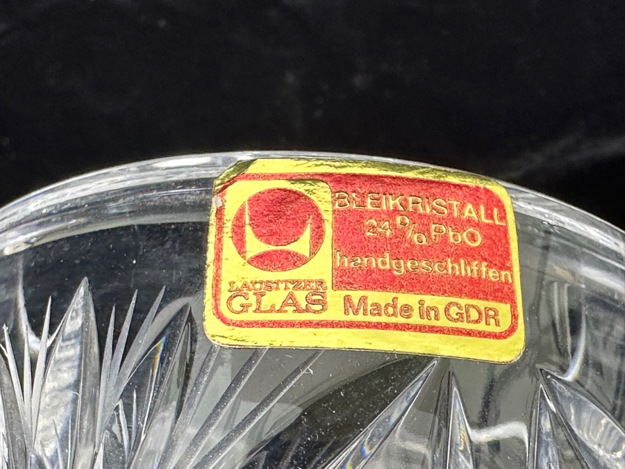 Just Added - Lausitzer Glas Cut Crystal Vase Made In The German Democratic Republic New Old Stock 12'H [Photo 4]