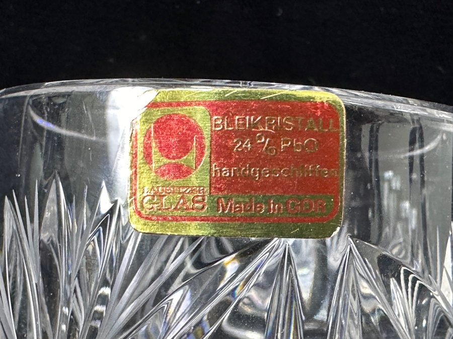 Just Added - Lausitzer Glas Cut Crystal Vase Made In The German Democratic Republic New Old Stock 12'H [Photo 3]