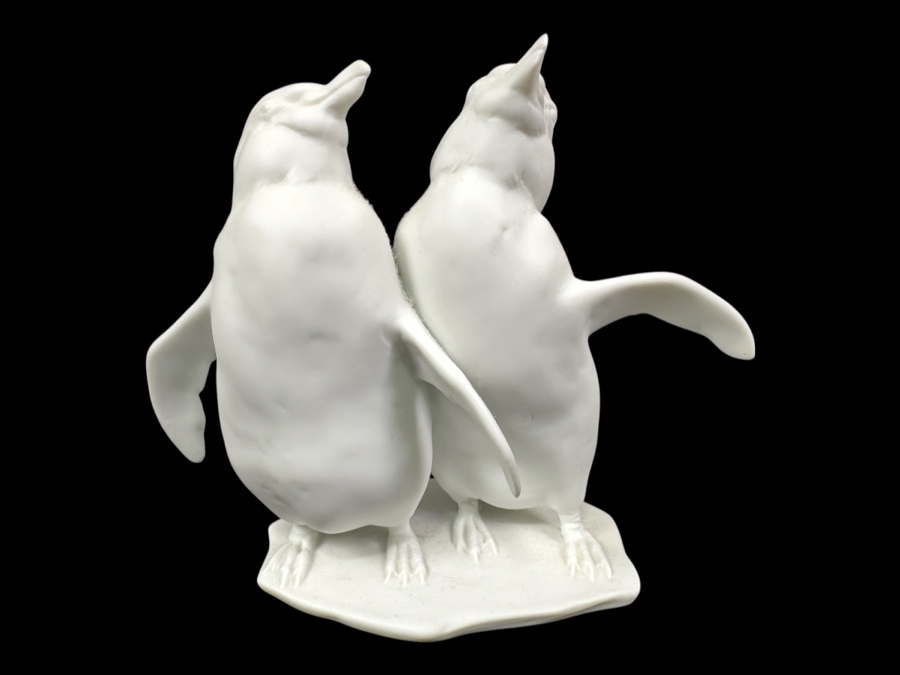 Just Added - Kaiser Germany Porcelain Penguins Figurine 5'H