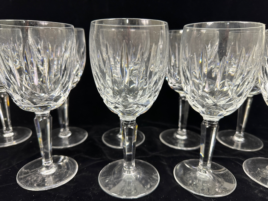 Just Added - (10) Waterford Crystal Kildare Water Goblet Stemware Glass 7'H - Retails $1,000 [Photo 2]