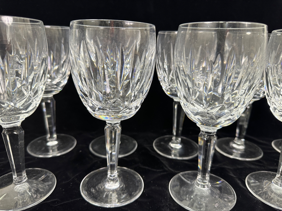 Just Added - (10) Waterford Crystal Kildare Water Goblet Stemware Glass 7'H - Retails $1,000 [Photo 3]