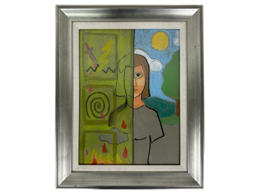 Just Added - Caroline Howe Morse (1934-2025, American) Original 'Interpretive Realism' Pastel Painting Titled 'Behind The Door' Signed Verso - Her Artwork Is Featured At The La Jolla Community Center Through The La Jolla Art Association 12 X 16 [Photo 2]