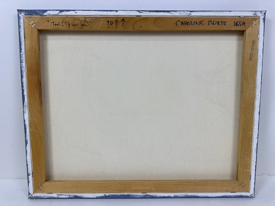 Just Added - Caroline Howe Morse (1934-2025, American) Original 'Interpretive Realism' Oil Painting On Canvas Titled 'Tool (Power Saw)' Signed Verso - Her Artwork Is Featured At The La Jolla Community Center Through The La Jolla Art Association 20' X 16' [Photo 6]