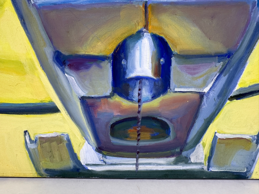 Just Added - Caroline Howe Morse (1934-2025, American) Original 'Interpretive Realism' Oil Painting On Canvas Titled 'Tool (Power Saw)' Signed Verso - Her Artwork Is Featured At The La Jolla Community Center Through The La Jolla Art Association 20' X 16' [Photo 3]