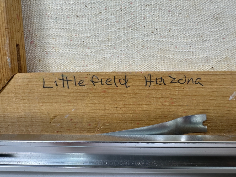 Just Added - Caroline Howe Morse (1934-2025, American) Original 'Interpretive Realism' Oil Painting On Canvas Titled 'Littlefield AZ' Signed Lower Right - Her Artwork Is Featured At The La Jolla Community Center / The La Jolla Art Association 16 X 20
 [Photo 7]