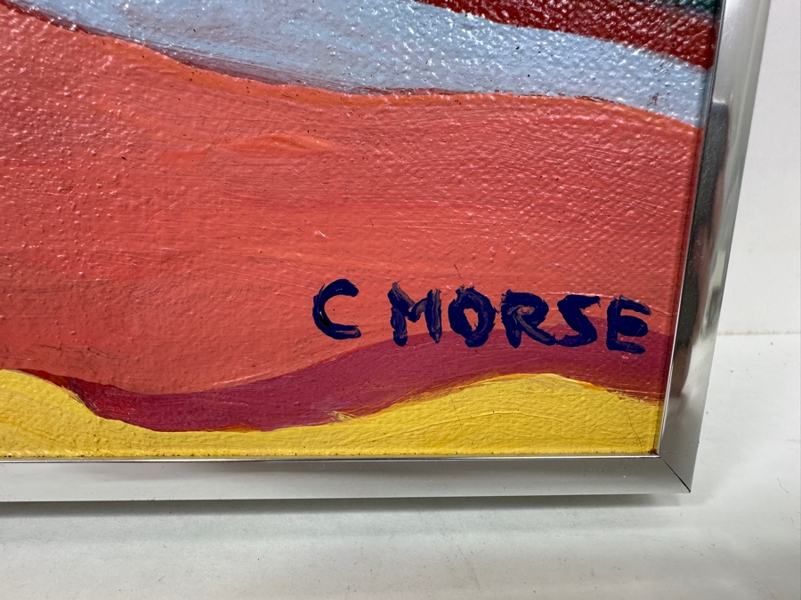 Just Added - Caroline Howe Morse (1934-2025, American) Original 'Interpretive Realism' Oil Painting On Canvas Titled 'Littlefield AZ' Signed Lower Right - Her Artwork Is Featured At The La Jolla Community Center / The La Jolla Art Association 16 X 20
 [Photo 4]