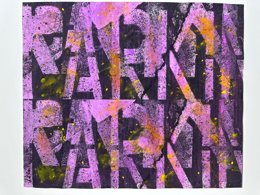 Just Added - Original Contemporary Pop Artwork On Paper Signed Lower Left Lazar? 17' X 14'