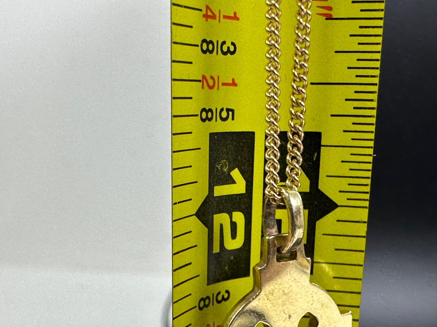 Just Added - 14k Gold Cross Pendant With 14k Gold 24' Chain Necklace 10.6g - $953 Melt Value [Photo 8]