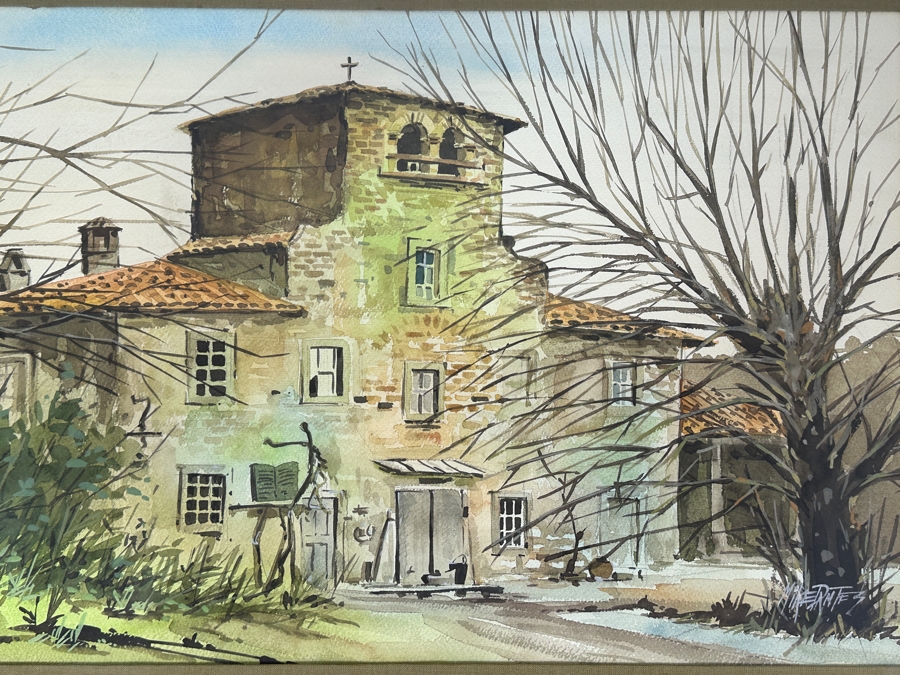 Just Added - Mike Dantes (20th Century, Australian) Original Watercolor Painting On Paper Signed Lower Right 21.5' X 15' Framed 27.5' X 21' [Photo 4]