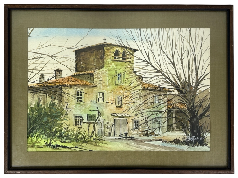 Just Added - Mike Dantes (20th Century, Australian) Original Watercolor Painting On Paper Signed Lower Right 21.5' X 15' Framed 27.5' X 21' [Photo 2]