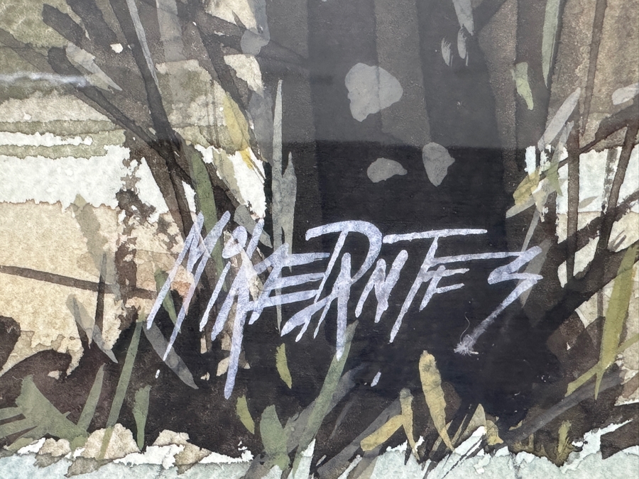 Just Added - Mike Dantes (20th Century, Australian) Original Watercolor Painting On Paper Signed Lower Right 21.5' X 15' Framed 27.5' X 21' [Photo 6]