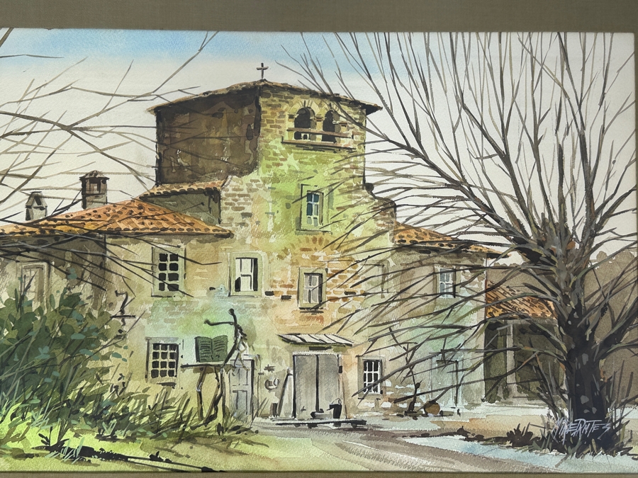 Just Added - Mike Dantes (20th Century, Australian) Original Watercolor Painting On Paper Signed Lower Right 21.5' X 15' Framed 27.5' X 21' [Photo 3]