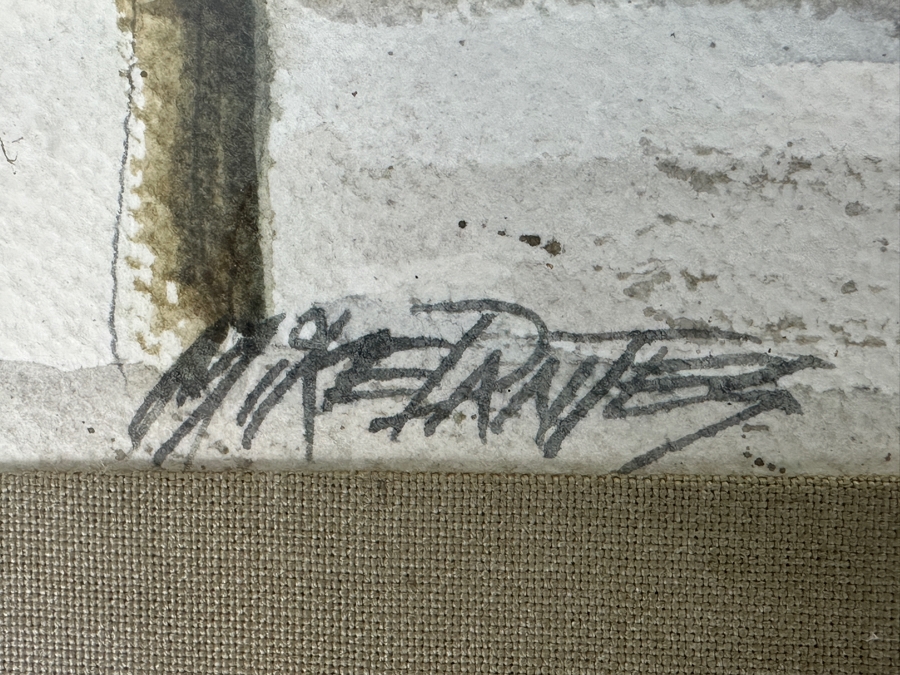 Just Added - Mike Dantes (20th Century, Australian) Original Watercolor Painting On Paper Signed Lower Left 14.5' X 11' Framed 22' X 18' [Photo 5]