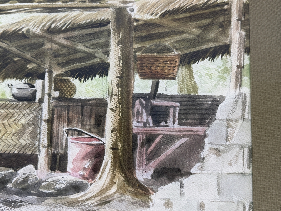 Just Added - Mike Dantes (20th Century, Australian) Original Watercolor Painting On Paper Signed Lower Left 14.5' X 11' Framed 22' X 18' [Photo 4]