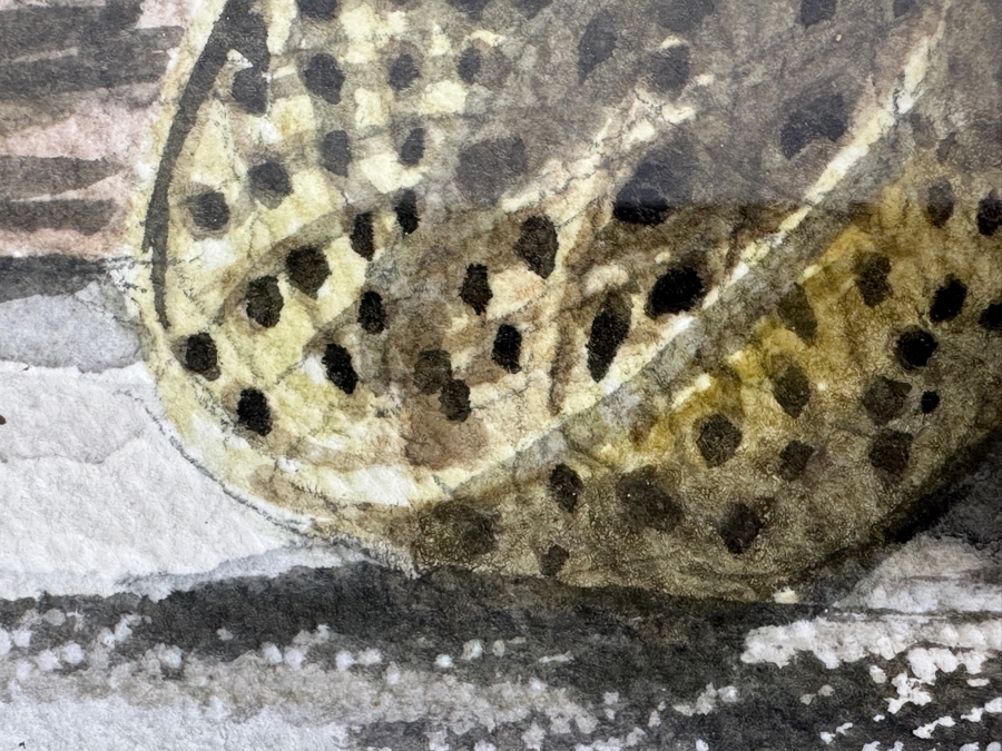 Just Added - Mike Dantes (20th Century, Australian) Original Watercolor Painting On Paper Signed Lower Left 14.5' X 11' Framed 22' X 18' [Photo 6]