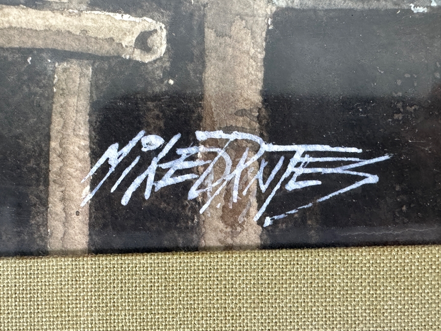 Just Added - Mike Dantes (20th Century, Australian) Original Watercolor Painting On Paper Signed Lower Left 14.5' X 11' Framed 22' X 18' [Photo 4]