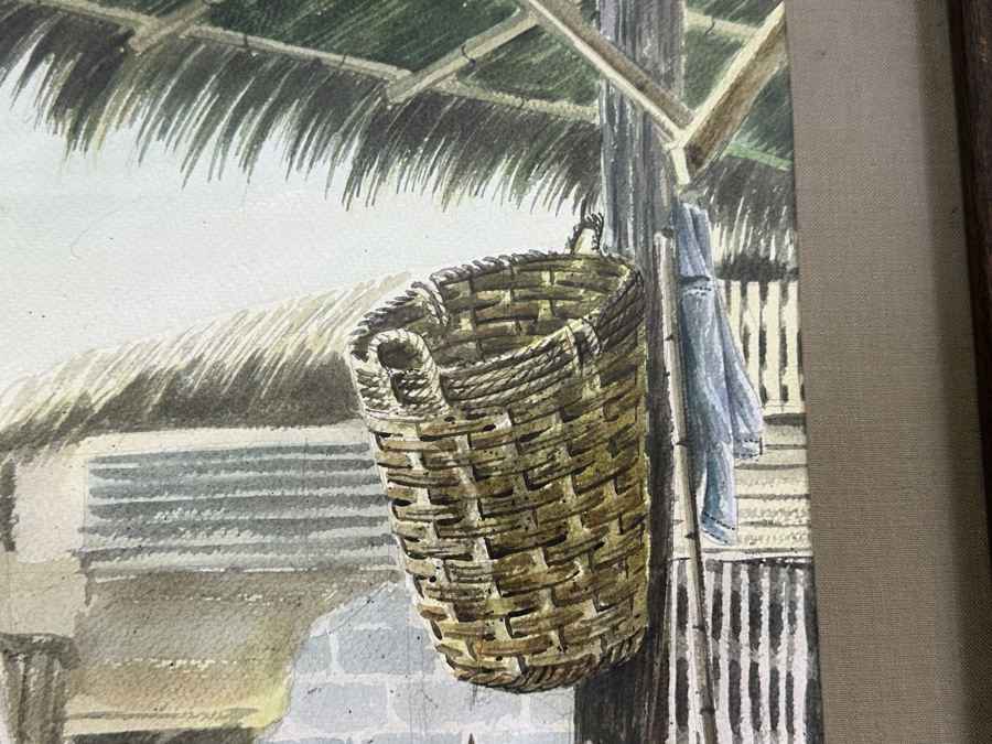 Just Added - Mike Dantes (20th Century, Australian) Original Watercolor Painting On Paper Signed Lower Left 10.5' X 15' Framed 18' X 22' [Photo 3]