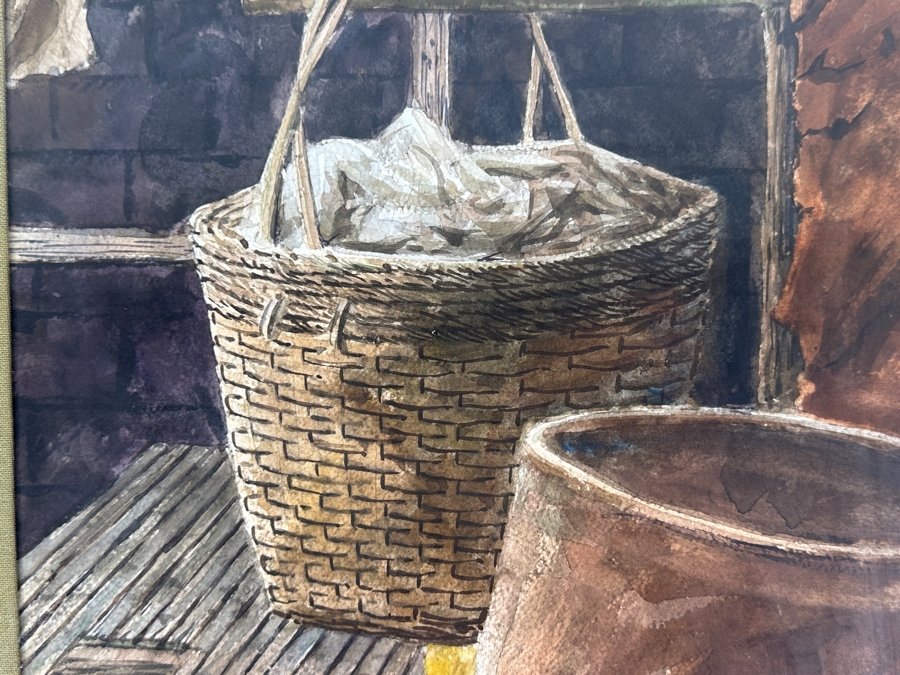 Just Added - Mike Dantes (20th Century, Australian) Original Watercolor Painting On Paper Signed Lower Left 10.5' X 15' Framed 18' X 22' [Photo 3]