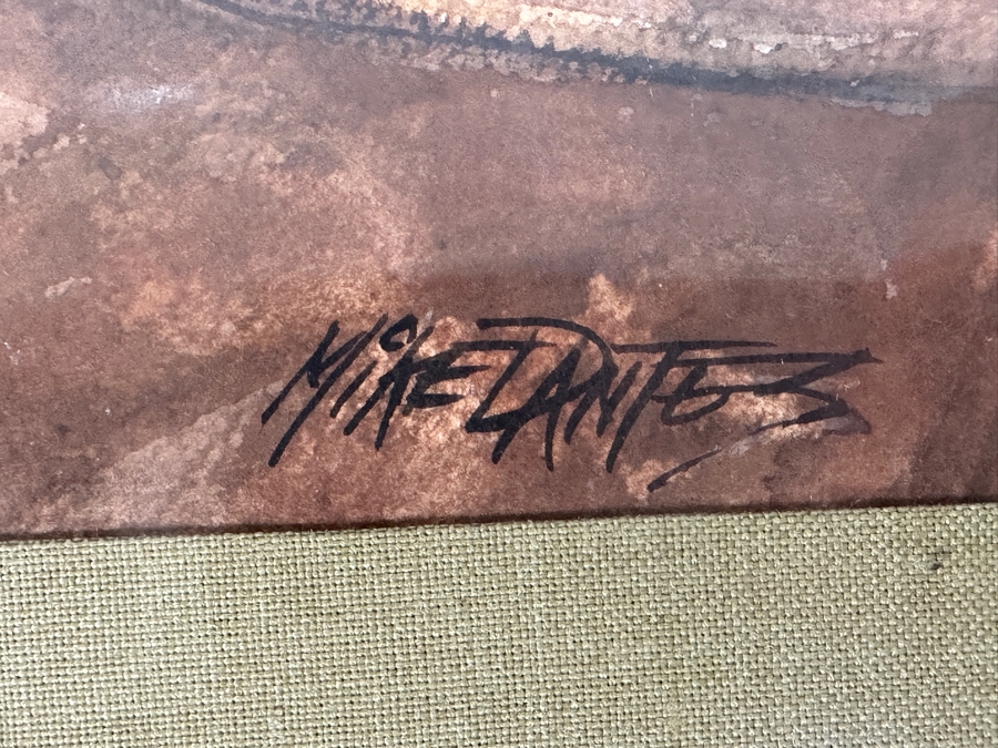 Just Added - Mike Dantes (20th Century, Australian) Original Watercolor Painting On Paper Signed Lower Left 10.5' X 15' Framed 18' X 22' [Photo 5]