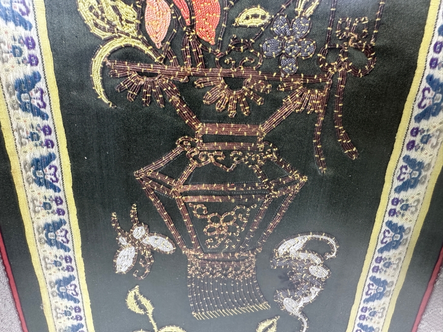Just Added - Vintage Chinese Silk Embroidery Panel Framed 14' X 30' [Photo 6]