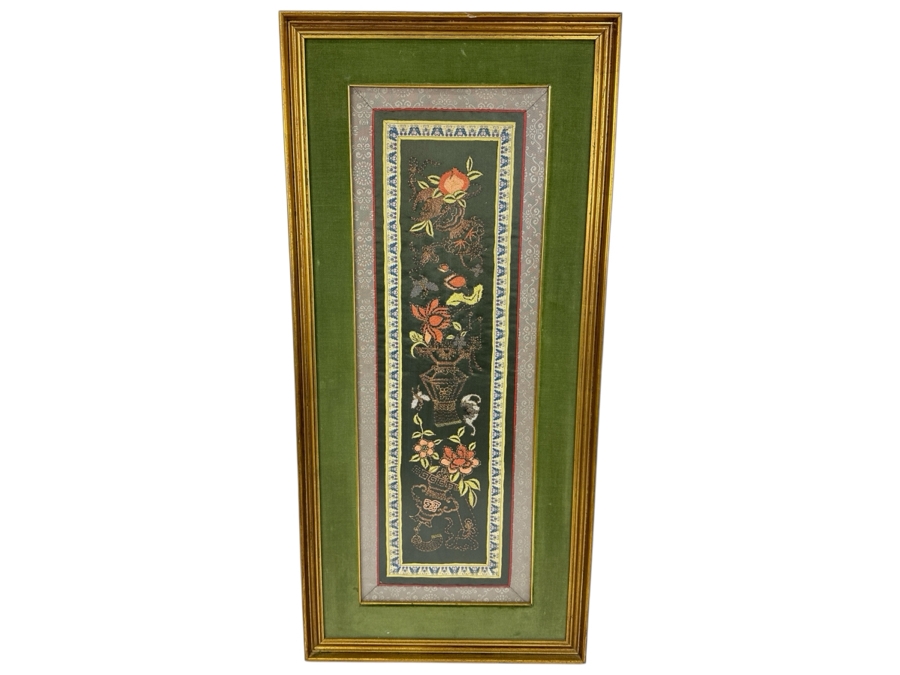 Just Added - Vintage Chinese Silk Embroidery Panel Framed 14' X 30' [Photo 2]