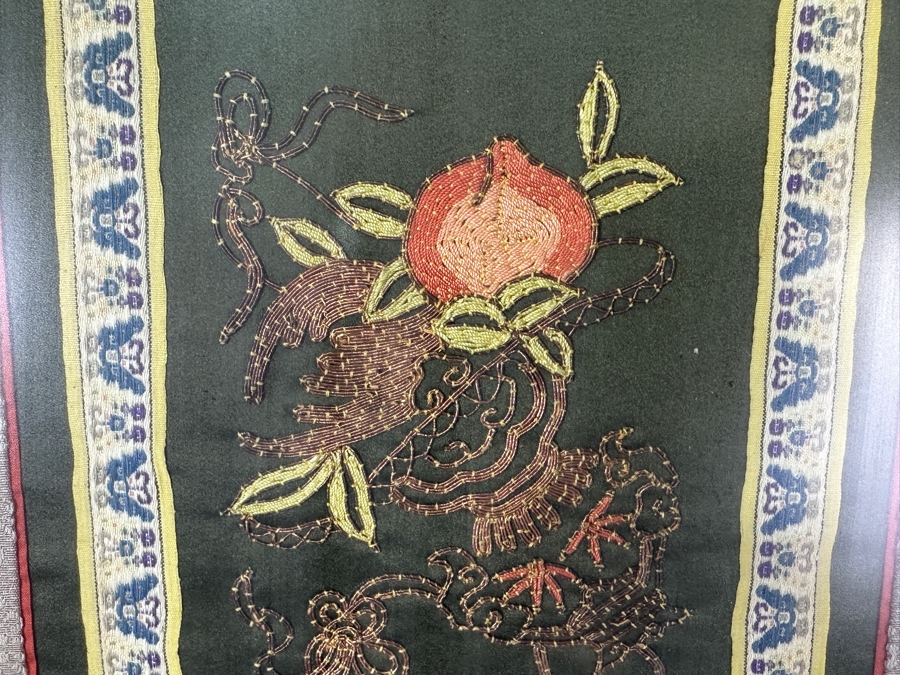 Just Added - Vintage Chinese Silk Embroidery Panel Framed 14' X 30' [Photo 7]