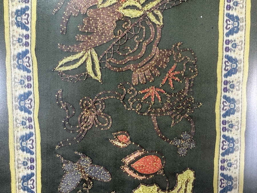 Just Added - Vintage Chinese Silk Embroidery Panel Framed 14' X 30' [Photo 8]