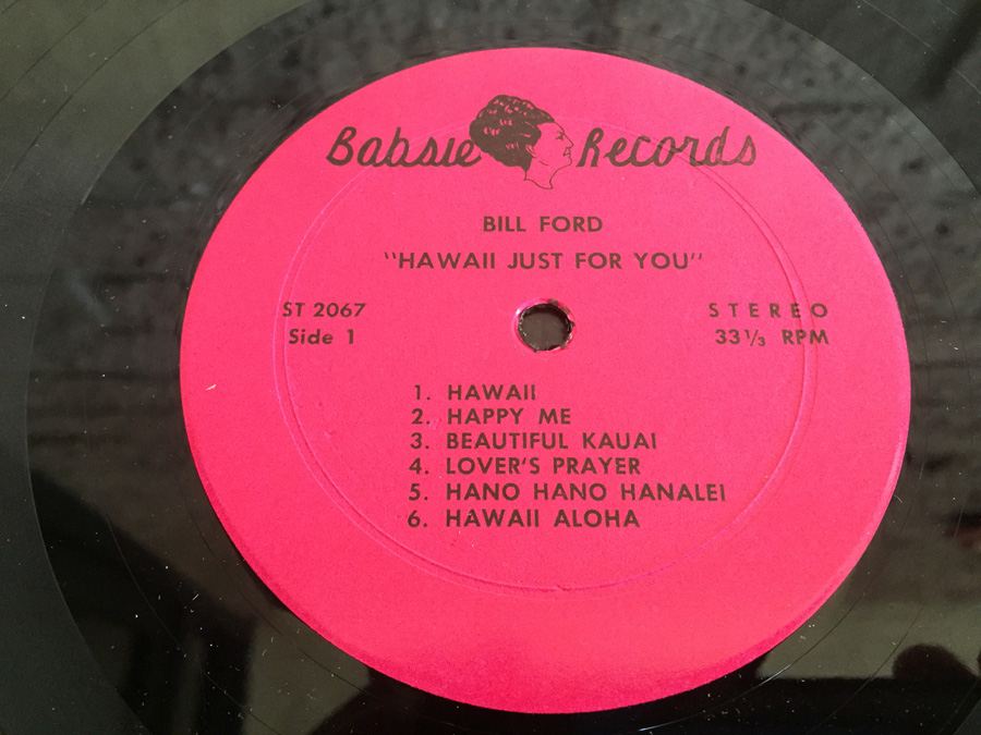 Bill Ford - Hawaii Just For You - Babsie Records - ST 2067 [Photo 4]
