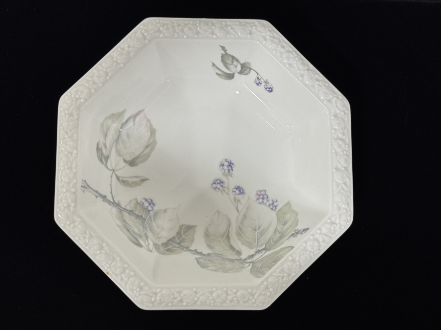 Just Added - Rosenthal Classic Rose Ceramic Bowl with Embossed Rim, Made in Germany 9.5'W [Photo 3]