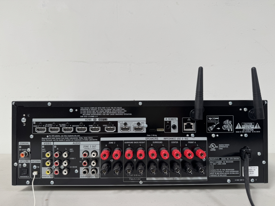 Just Added - Sony STR-DN1080 Multi Channel AV Receiver High Resolution Audio With Bluetooth / Wi-Fi Includes Remote And Manuals  [Photo 3]