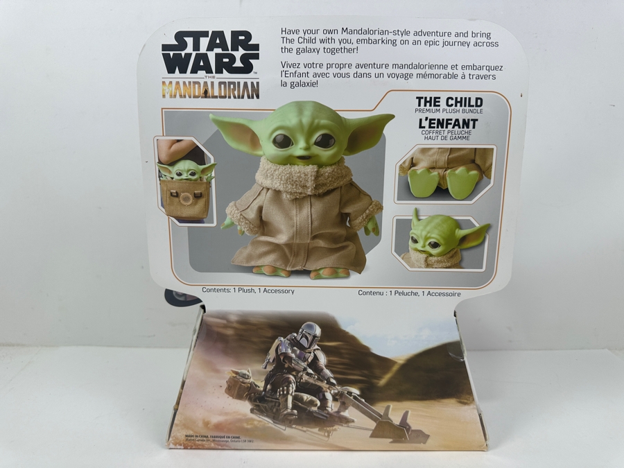 New Star Wars The Mandalorian The Child Plush Toy With Carrier Mattel 2020 [Photo 6]