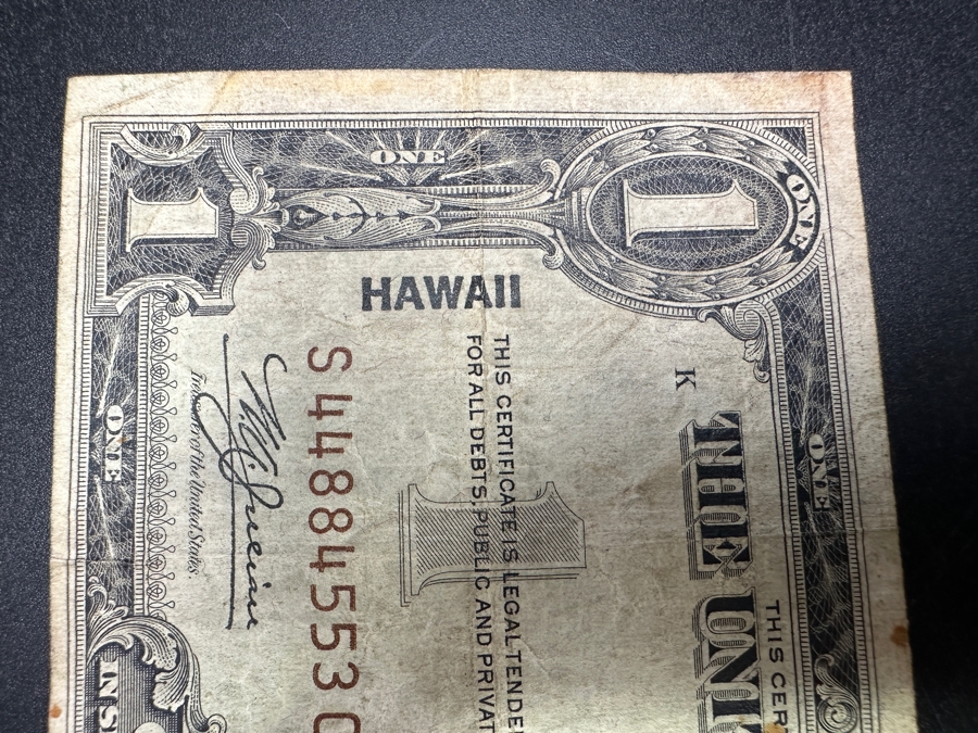 1935 A Series 'Hawaii' One Dollar Silver Certificate United States Of America [Photo 5]