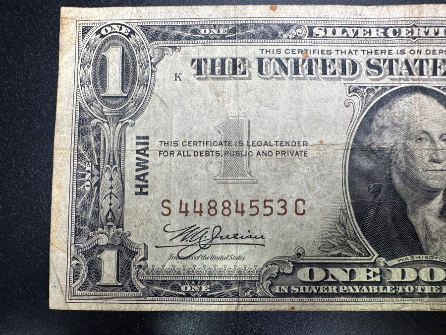1935 A Series 'Hawaii' One Dollar Silver Certificate United States Of America [Photo 2]