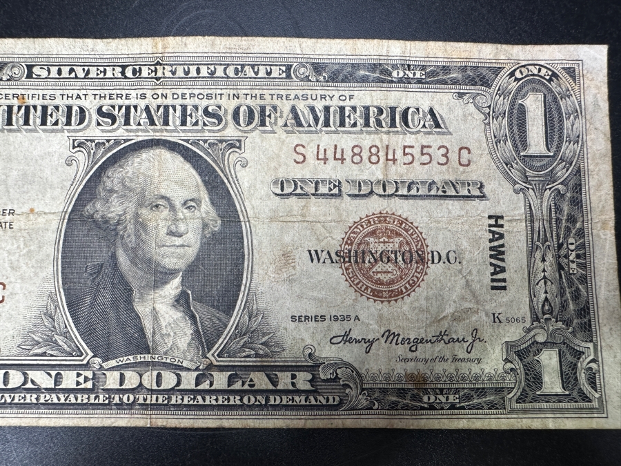 1935 A Series 'Hawaii' One Dollar Silver Certificate United States Of America [Photo 3]