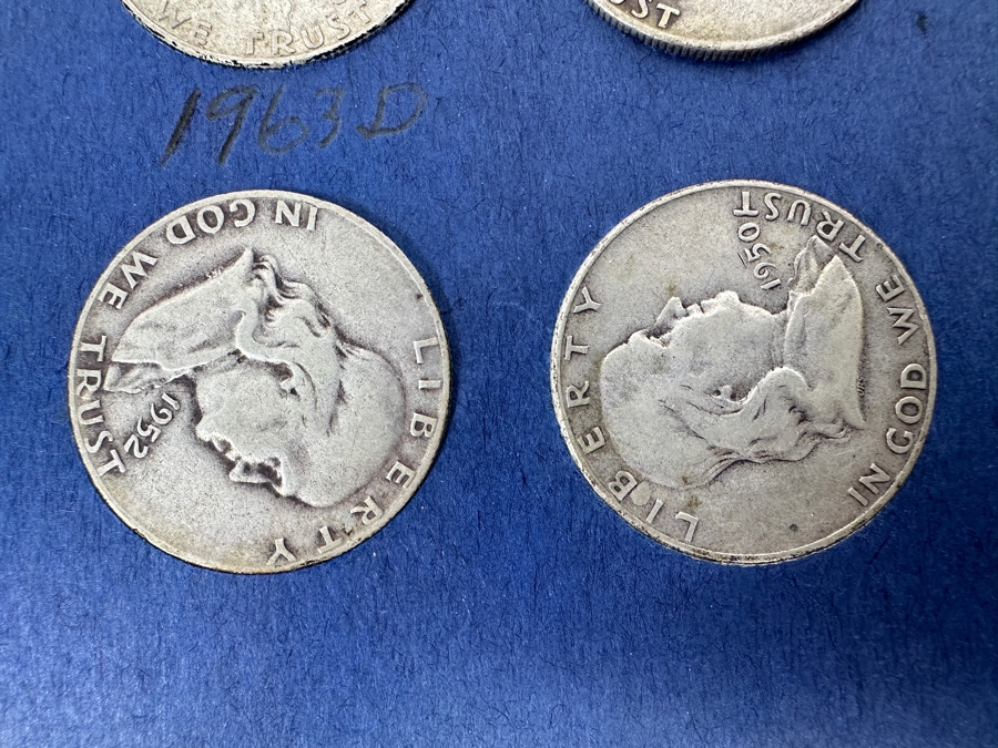 Silver Franklin Half Dollars Collection From 1948 To 1963 With Duplicates - 32 Total Silver Franklin Half Dollars - See Photos [Photo 21]