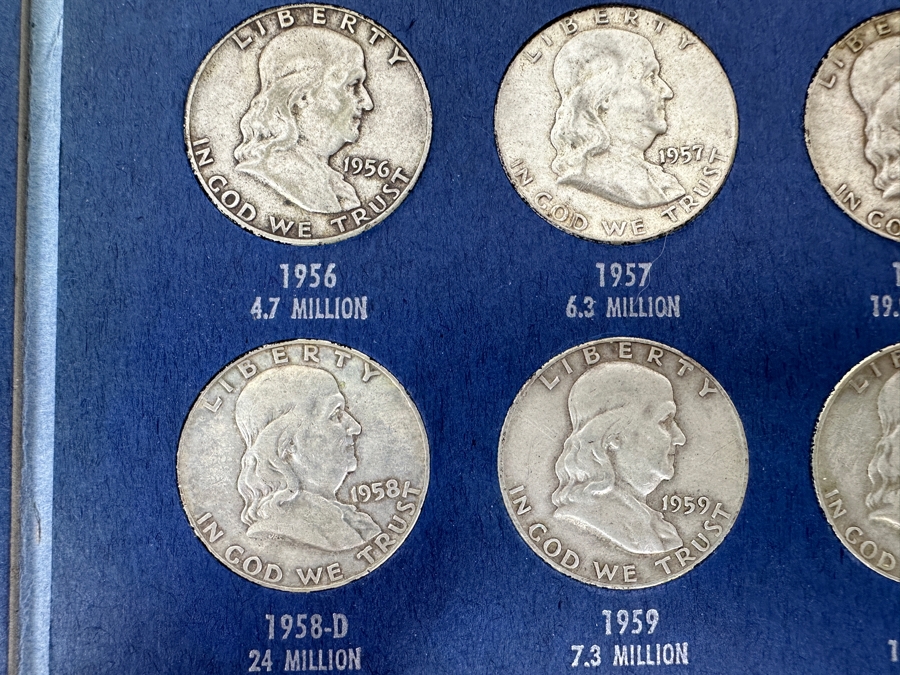 Silver Franklin Half Dollars Collection From 1948 To 1963 With Duplicates - 32 Total Silver Franklin Half Dollars - See Photos [Photo 12]